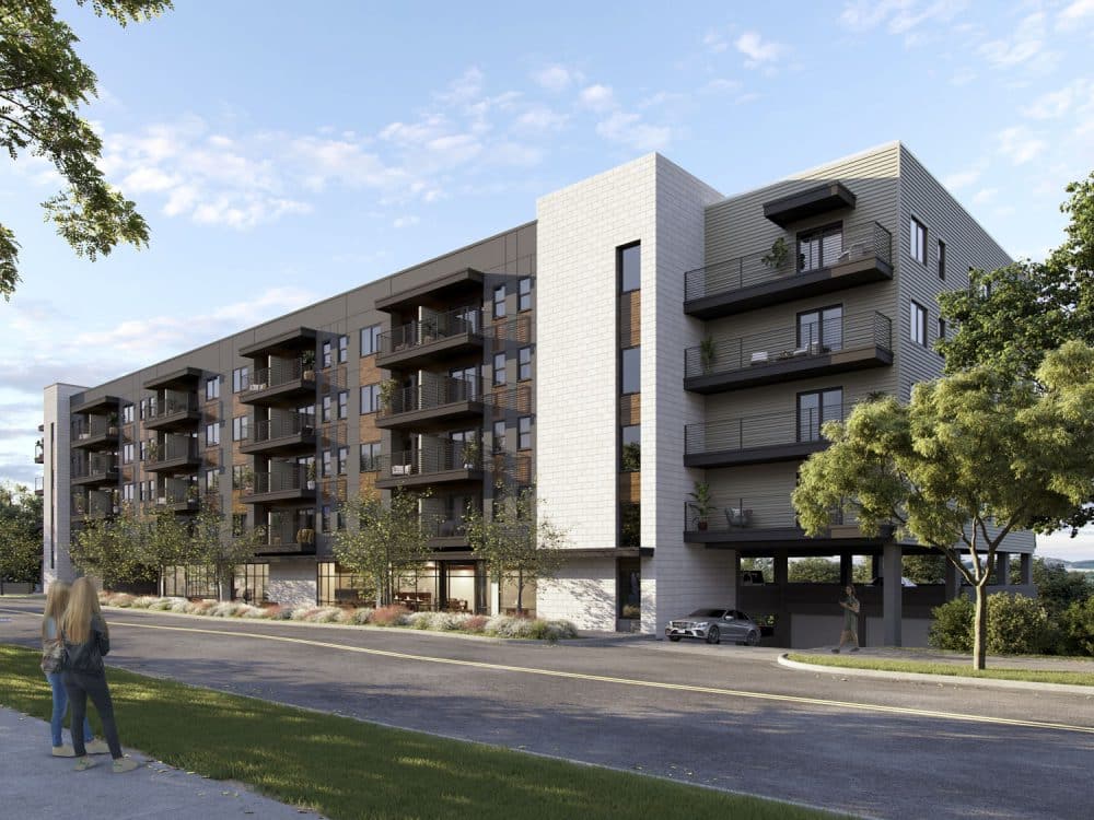 The Zenith, photo of front exterior East Austin Luxury Apartments.